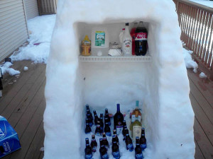 funny fridge snow refrigerator winter