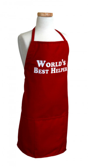 BY 50007 boys apron Worlds Best Helper RED FRONT Charming Apron ...