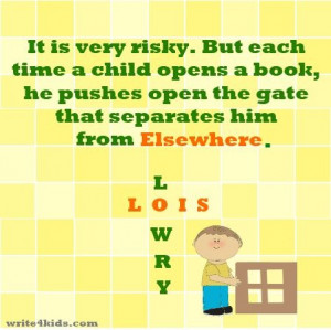 Lois Lowry on the power of a book. Created by www.write4kids.com