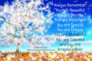 You-are-Beautiful-You-are-Worthy-You-are-Important-You-are-Special-You ...