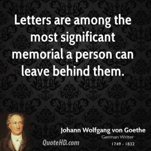 Letters are among the most significant memorial a person can leave ...