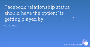 Facebook relationship status should have the option: 