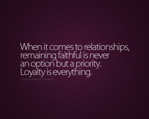 when it comes to relationships, remaining faithful is never an option ...