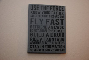 Star Wars rules custom canvas wall art by NicolettesCreations, $27.00