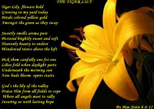 Poems About Lilies Flowers