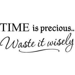 Time Is Precious' Wall Sticker Quote by Aijographics