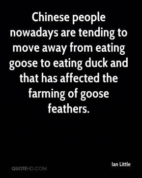 Chinese people nowadays are tending to move away from eating goose to ...