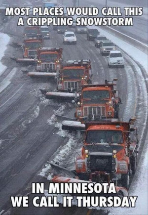snow storm in Minnesota.