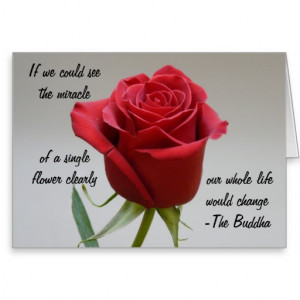 Rote Rose Valentinsgruß-mit Buddha-Zitat Karte