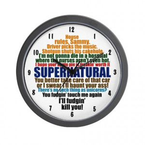 Supernatural Quotes Wall Clock