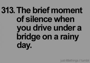 The brief moment of silence