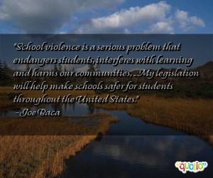 School violence is a serious problem that endangers students ...