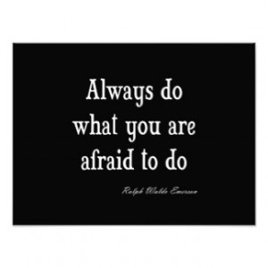 Vintage Emerson Inspirational Courage Quote Photographic Print