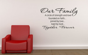 ... -Our-Family-Circle-Together-Forever-Vinyl-Wall-quote-Decal-home-Decor