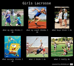 Girls lacrosse, What people think I do, What I really do meme image ...