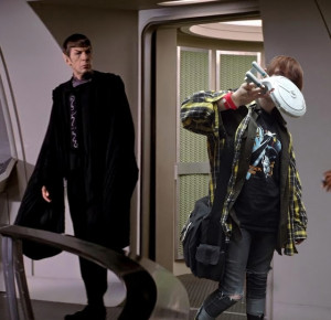 Spock: T'Laina, you are not part of the bridge crew. This is highly ...