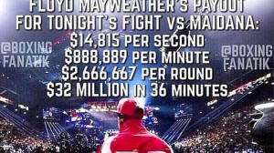 Floyd Mayweather boasts he will make $70 million for 36 minutes of ...