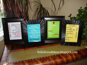 Teacher Gifts - Free printable quotes and personalized bookplate ...
