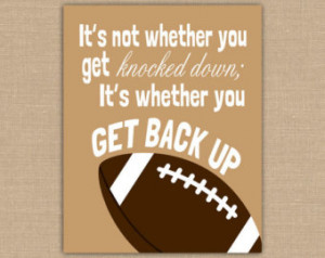 Motivating Football Quote PRINTABLE Signs. Sports Decor. Football Sign ...