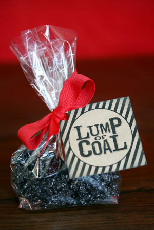 Funny Gift Idea… a Lump of Coal w/ free printable! {CCC}