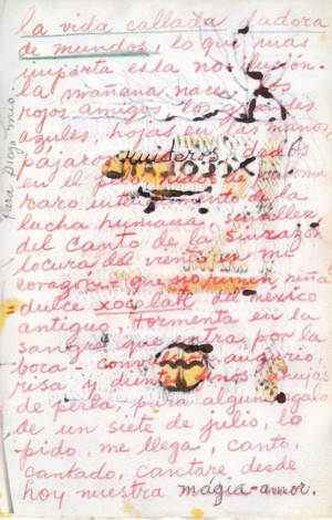 Cartas de Frida Kahlo a Diego Rivera.