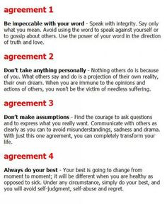 The four agreements More