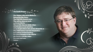 Gabe Newell The Lard's Prayer Prayer text humor wallpaper background