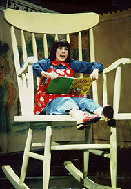 ... lily tomlin would perform on laugh-in, sitting in a giant rocking