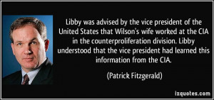 president of the United States that Wilson's wife worked at the CIA ...