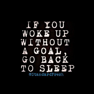 QUOTE: If You Woke Up Without A Goal, Go Back To Sleep (picture)