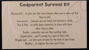 Details About Godparent Survival Kit Godmother Godfather Thank You