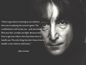 Relevant: John Lennon on non-violence