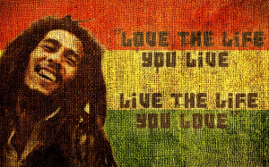 ... Quotes And Sayings » Bob Marley Quotes In Fabric Green Yellow And Red