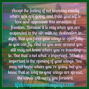 Accept the feeling..