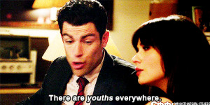 there are youths everywhere gif Schmidt New Girl