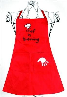 ... Woodworkers and Weavers IOAPCR Chef In Training, Red Apron, 8 X 22 in
