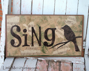 Sing Bird Wood Block with Bible Verse - Hand Cut Letters - on Etsy ...