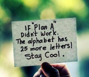 if plan a didn't work - the alphabet has 25 more letters. stay cool :)