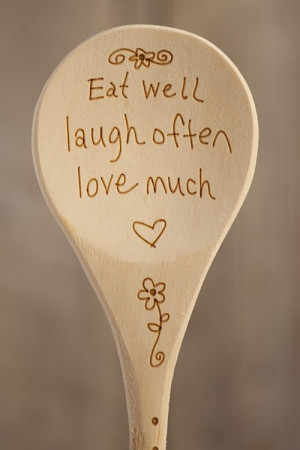 Wood Burned Spoons From Natural Life *For the quote*