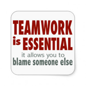 Teamwork is Essential Square Stickers