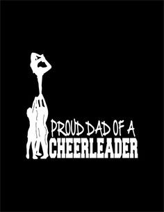 Cheer Stunt Prep Silhouette Proud dad of a cheerleader