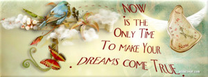 Now is the only time to make your dreams come true Facebook Cover