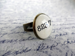 Jane Austen Book Jewelry - Book Quote Antique Bronze Ring - 823.7 ...