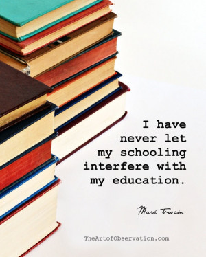 Mark Twain Quote Education