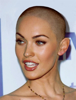 megan fox shaved head - gorgeous women with shaved heads