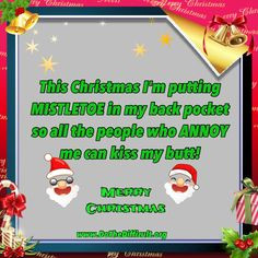 Funny Christmas Mistletoe Quote - DoTheDifficult.org - Quotes & More