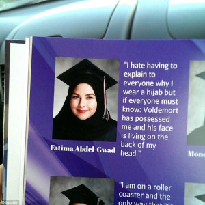 ... inspired response to queries about her hijab in senior yearbook quote