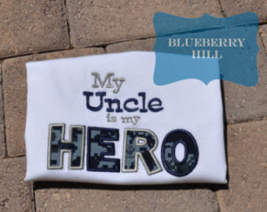Custom Embroidered My UNCLE is My H ero Shirt US Navy Homecoming NWU ...