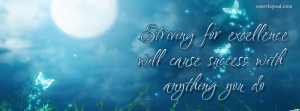 Strive For Excellence Will Cause Success Facebook Cover Layout