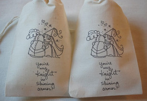 50 Wedding Favor Gift Bags - You're my Knight in Shining Armor ...